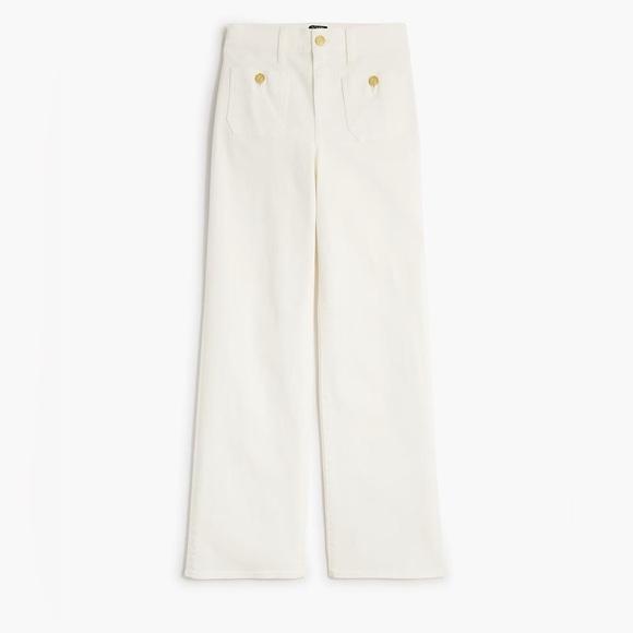 J. Crew Factory Denim - NWT J Crew Factory Slim wide-leg sailor jean in all-day stretch Seashell White